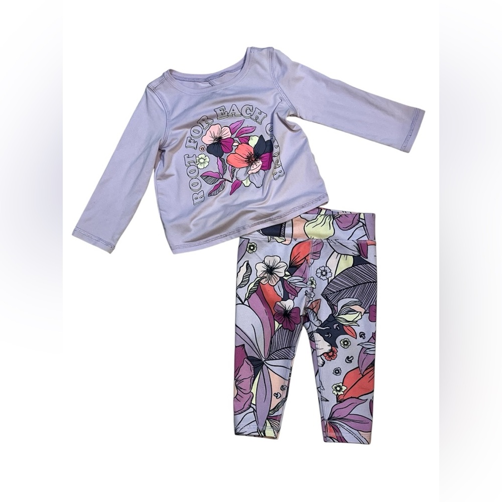 Jumping Beans Purple Floral Kids Pajama Set